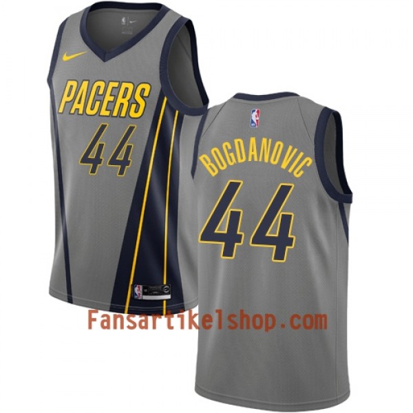 Indiana Pacers Trikot Bojan Bogdanovic 44 2018-19 Nike City Edition Grau Swingman - Herren Indiana Pacers Trikot Bojan Bogdanovic 44 2018-19 Nike City Edition Grau Swingman - Herren